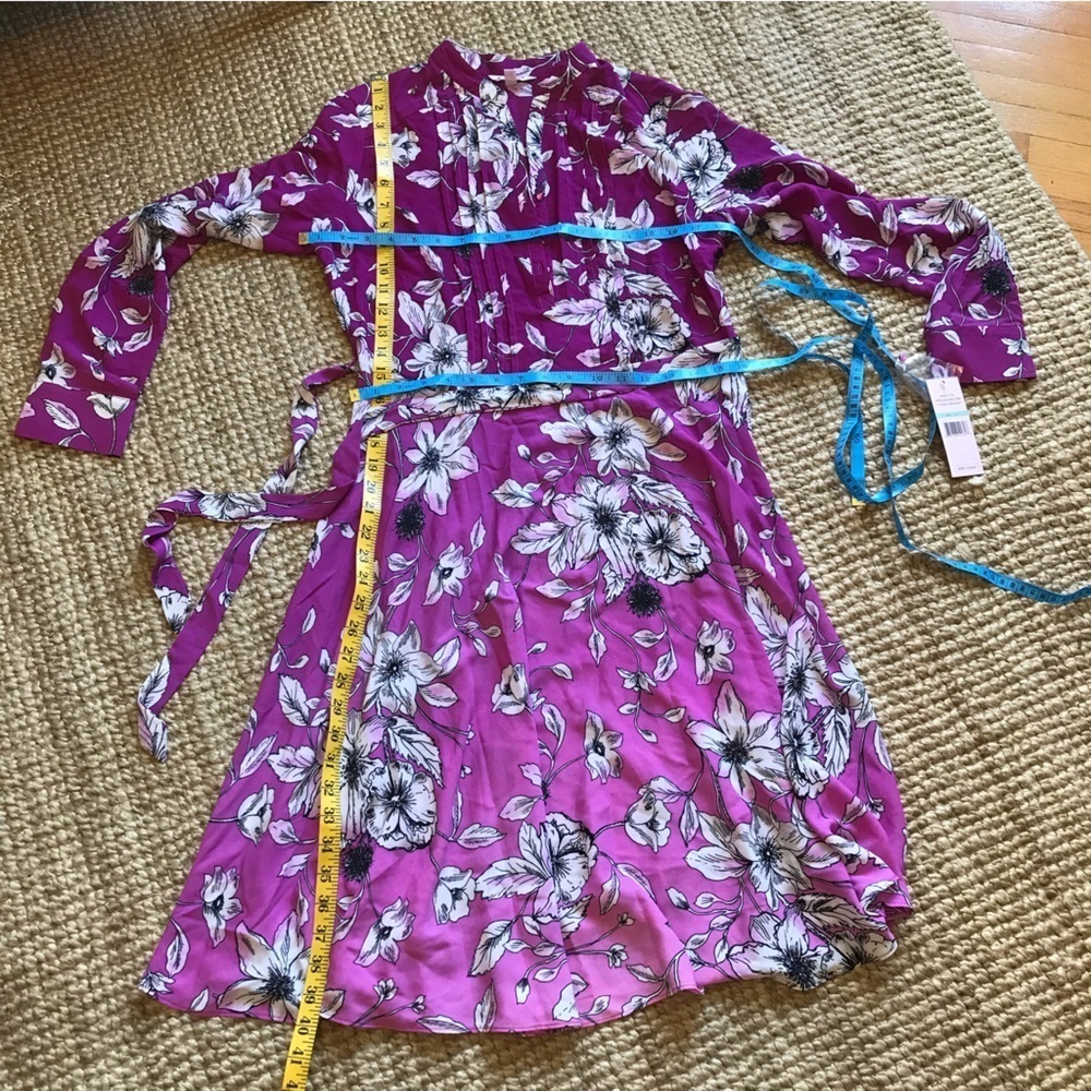 NANETTE Lepore floral ombré belted long sleeve dress. New with tags. - Picture 9 of 11